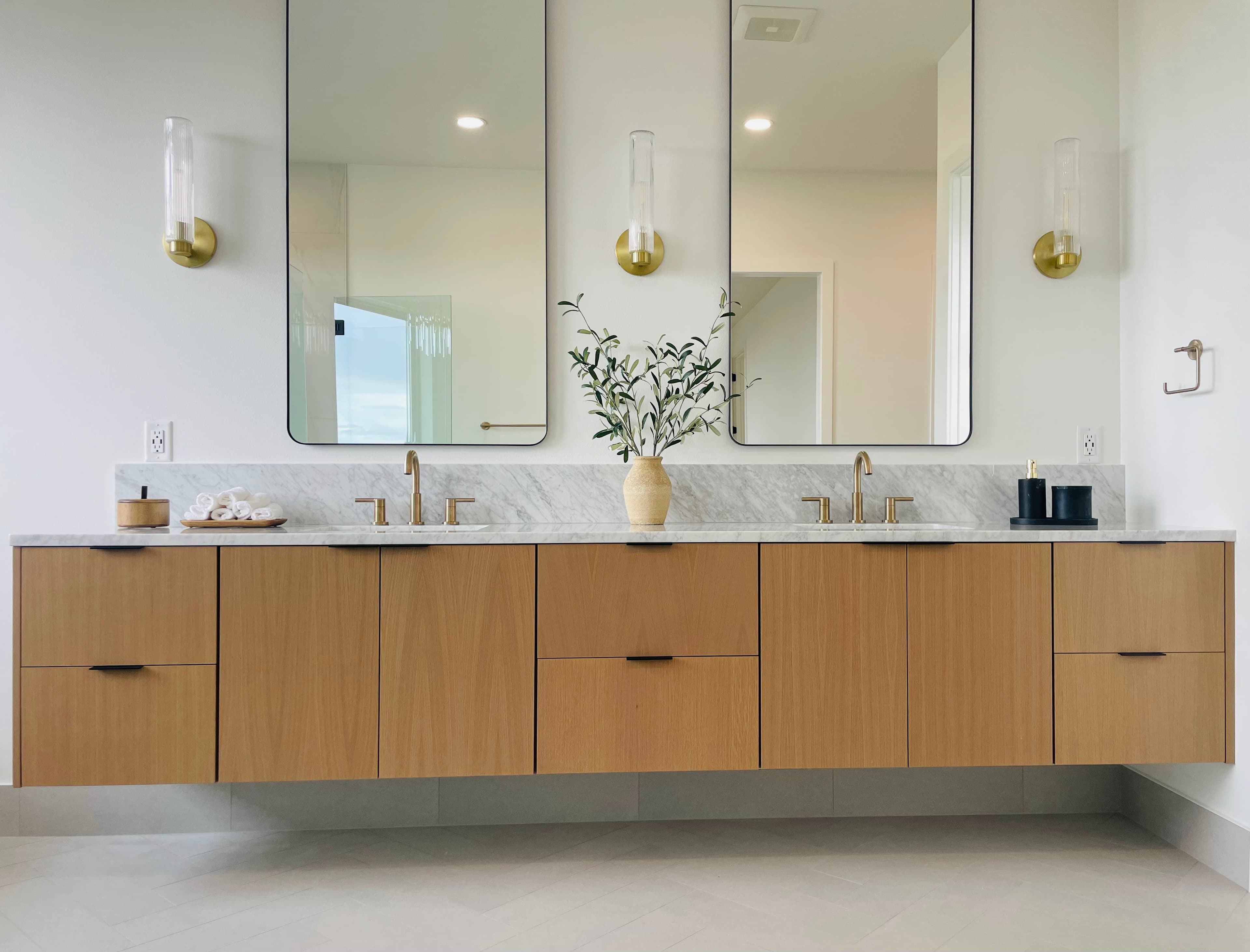 Custom bathroom vanity project 8