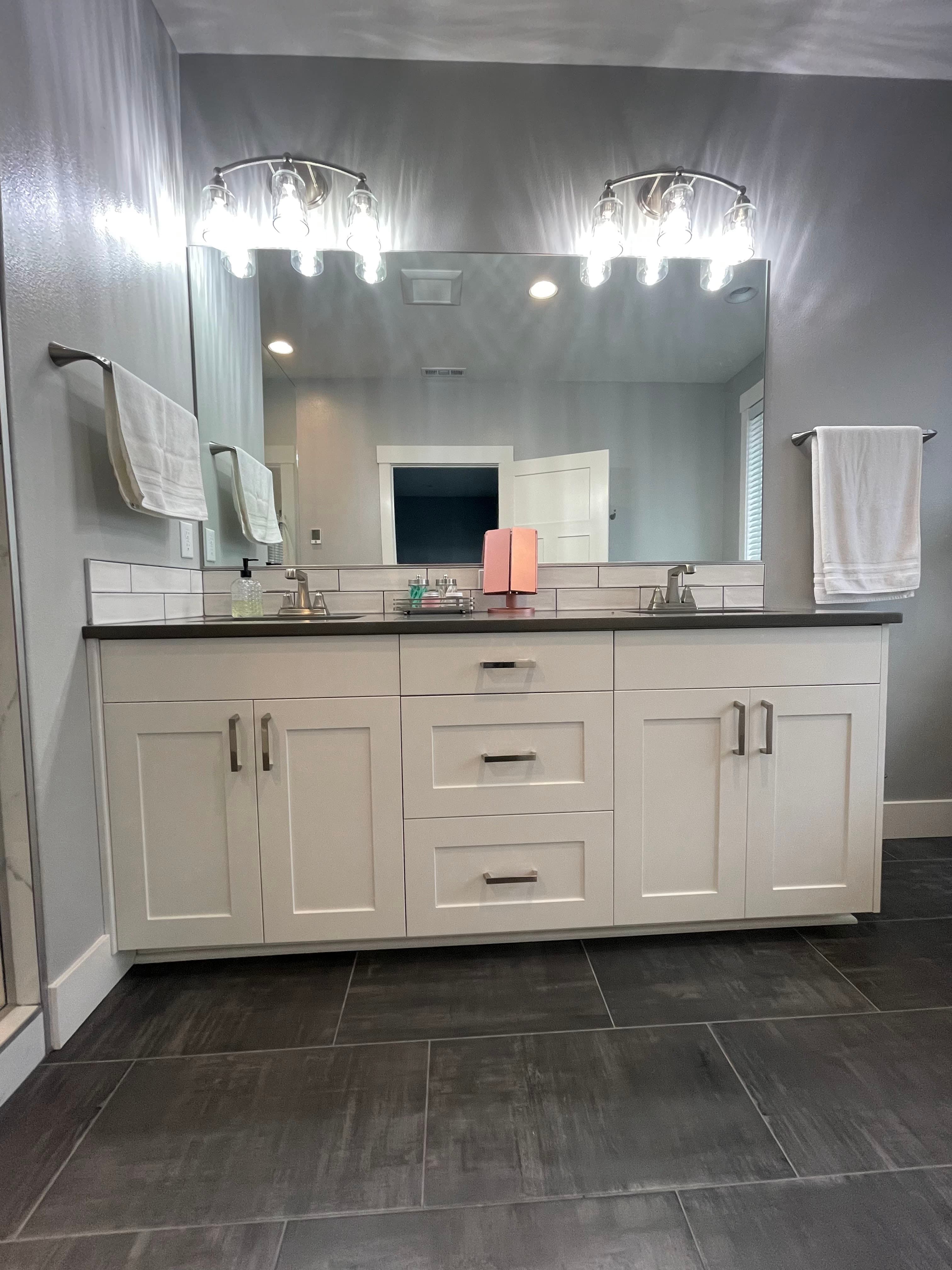 Custom bathroom vanity project 9