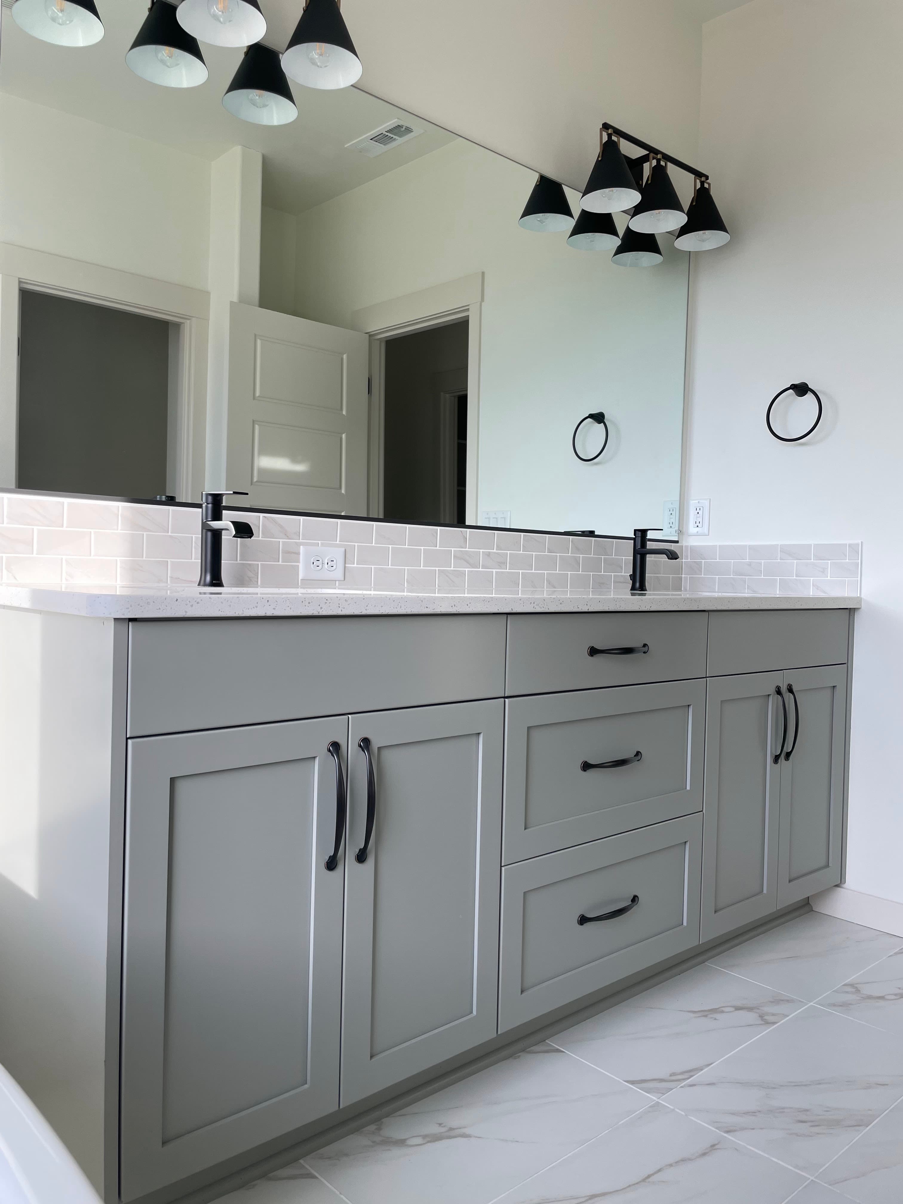 Custom bathroom vanity project 11