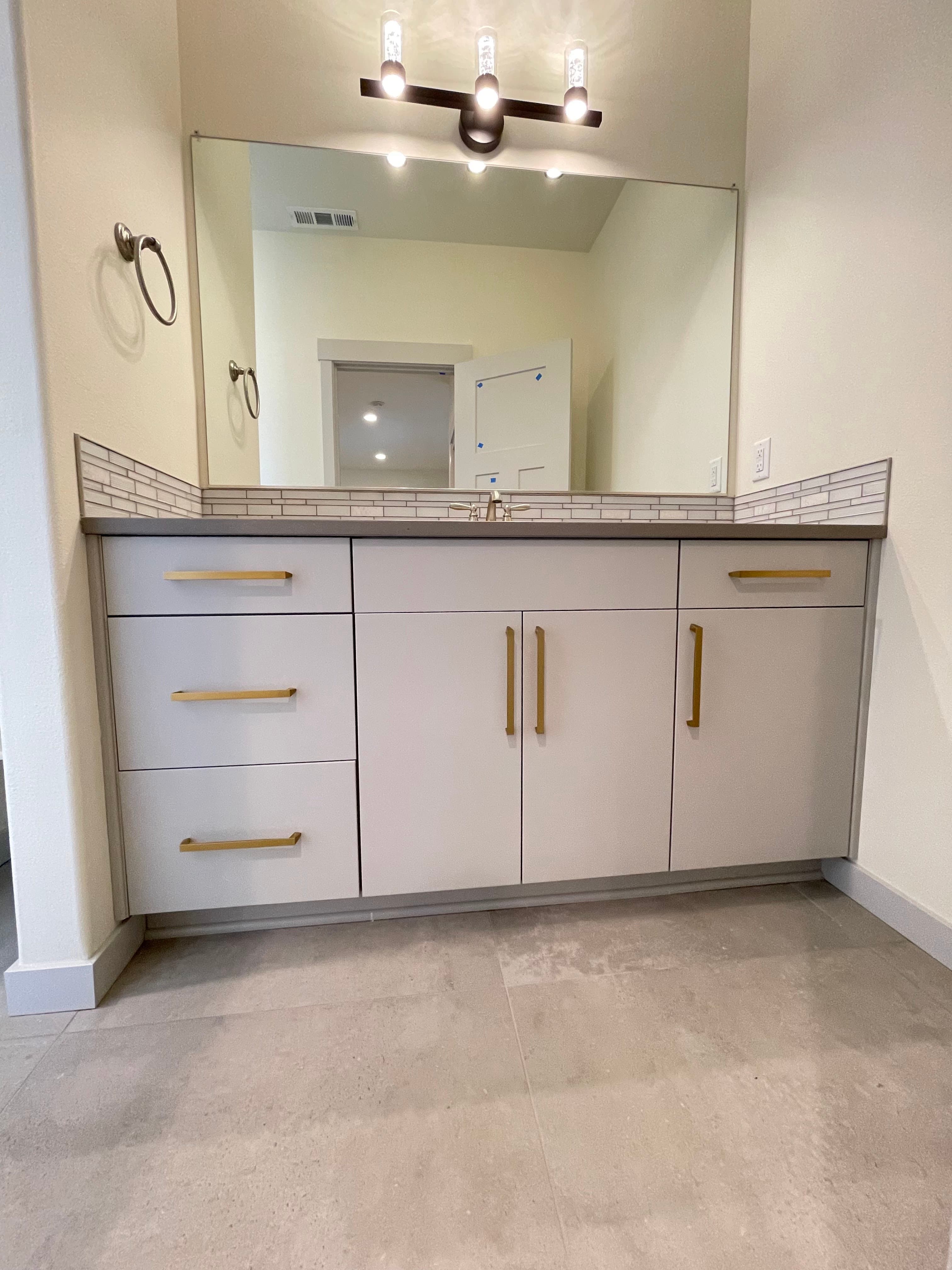 Custom bathroom vanity project 14