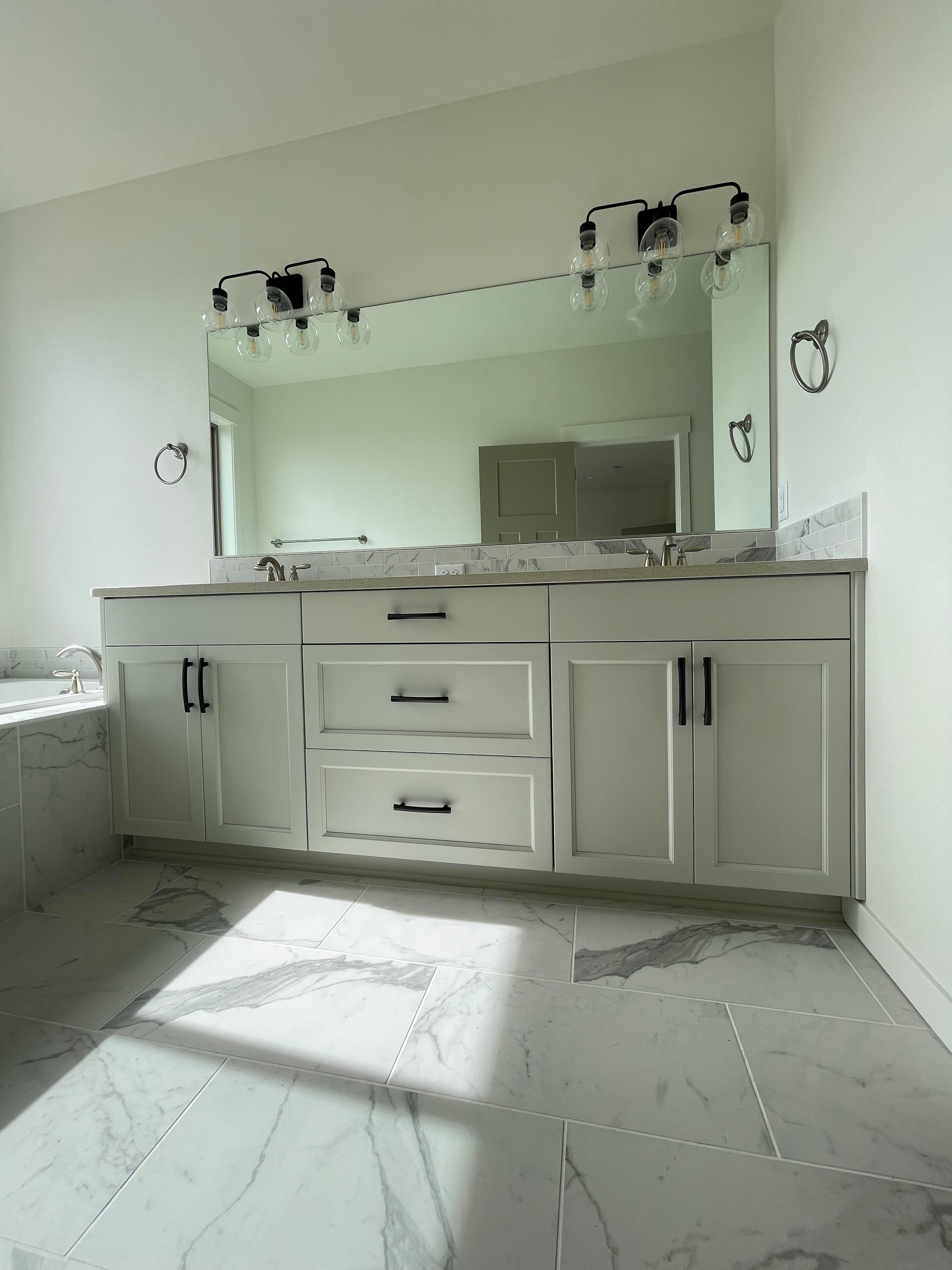 Custom bathroom vanity project 17