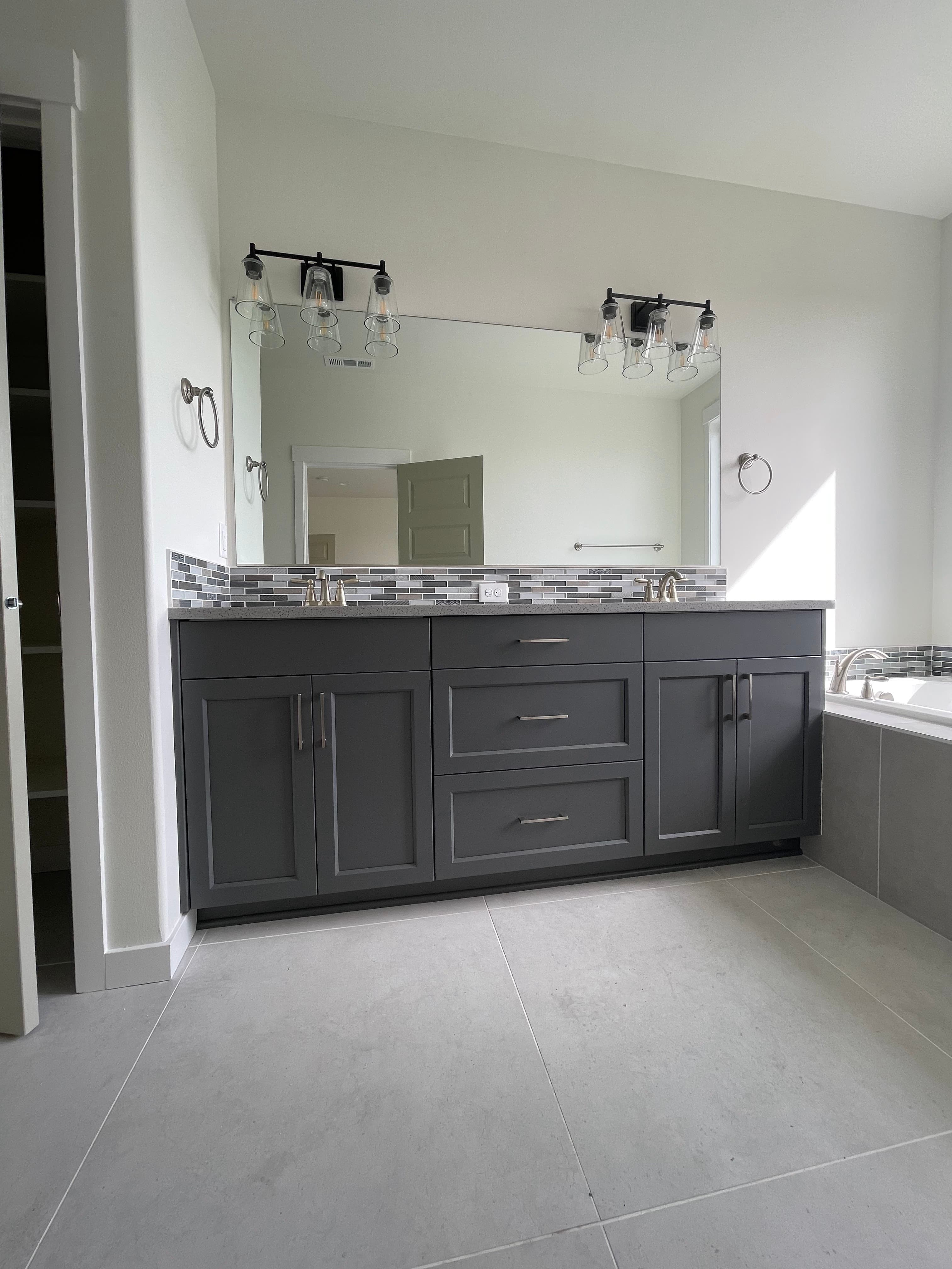 Custom bathroom vanity project 18