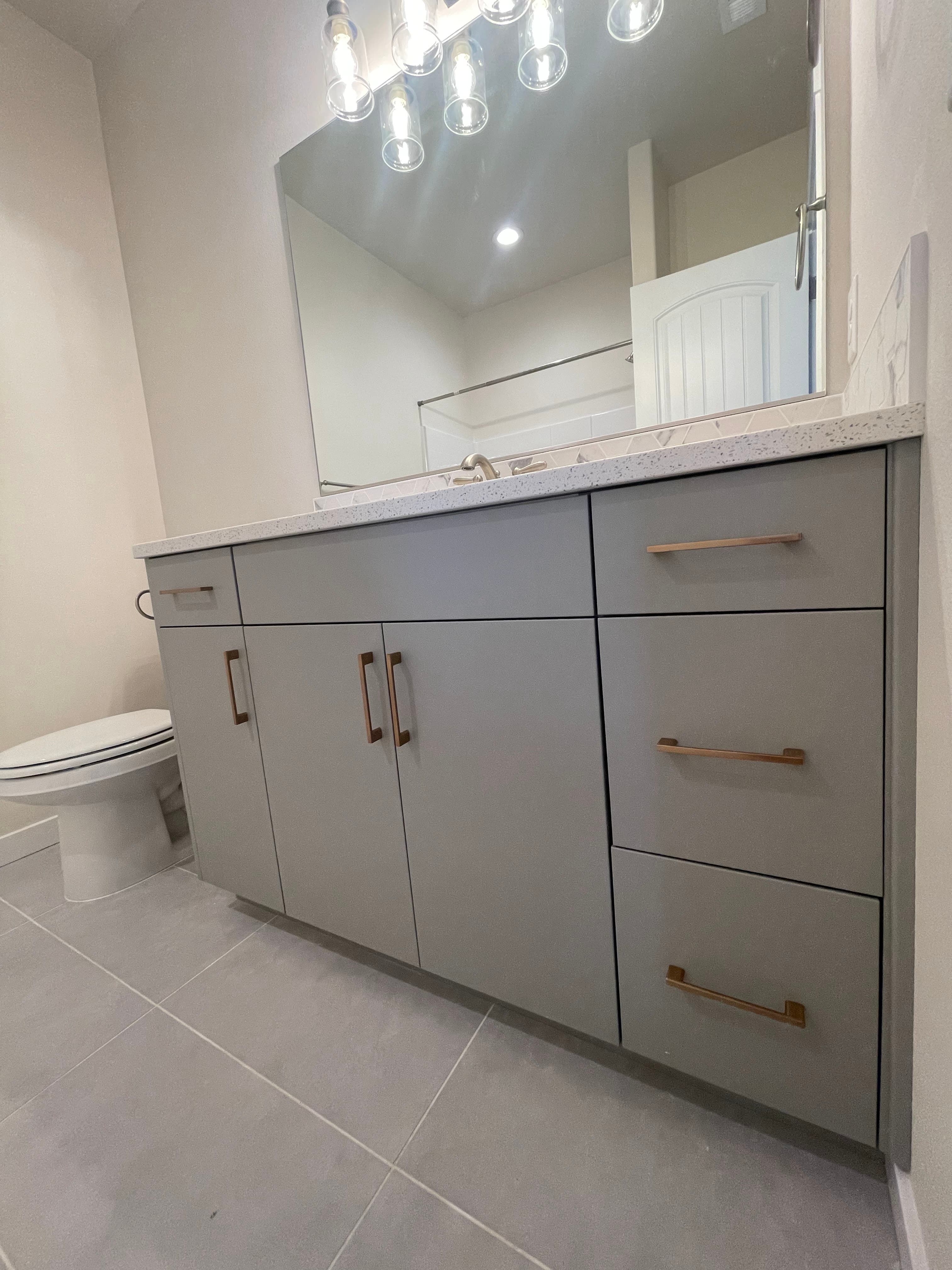 Custom bathroom vanity project 20